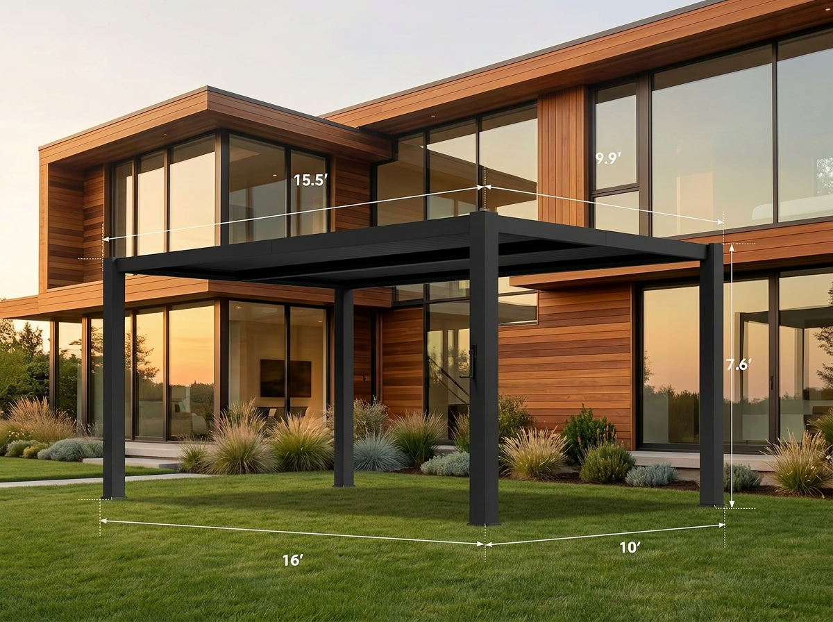 10 × 16 Modern Louvered