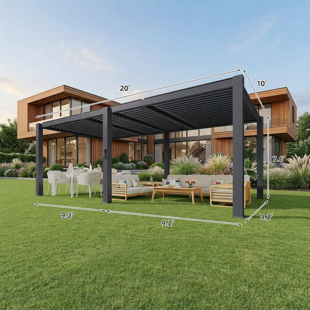 10 × 20 Modern Louvered